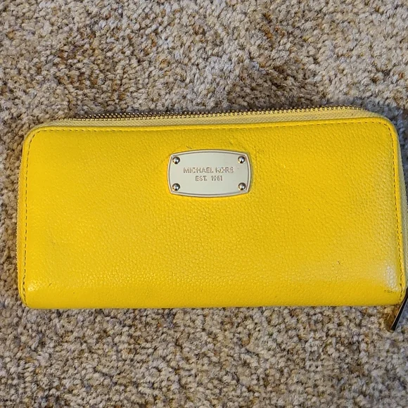 Yellow Michael kors wallet
